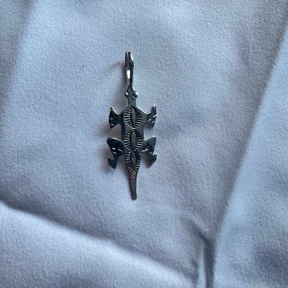 Sterling Silver Lizard Pendant